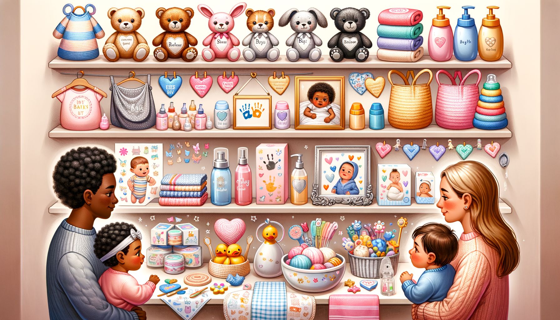 Personalized keepsakes, feeding, and bath essentials